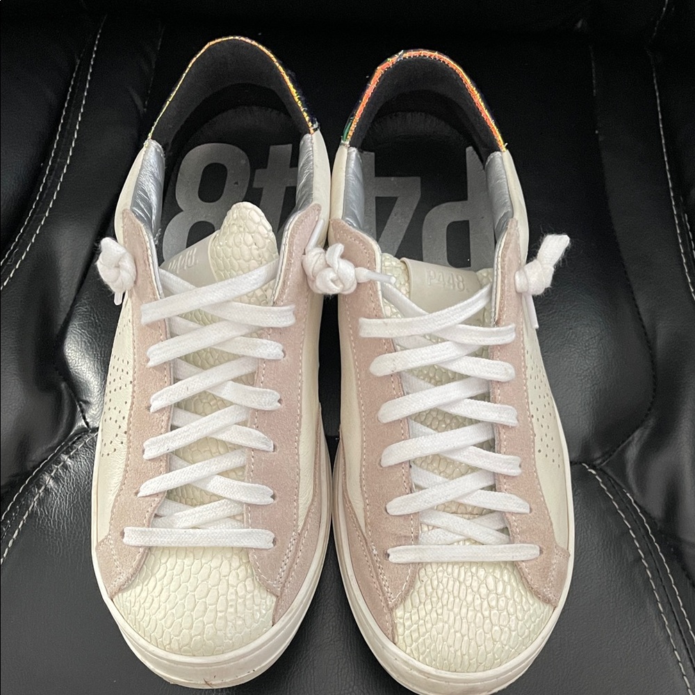 P448 Beige and White Sneakers
